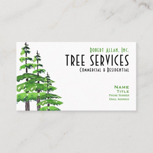 QR Code Professional Tree Services Business Card