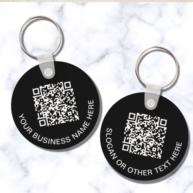 QR Code Promotional Black Keychain (Creator Uploaded)