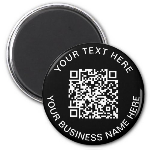 QR Code Promotional Black Magnet