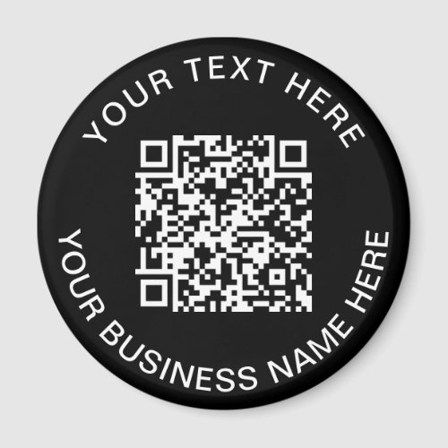 QR Code Promotional Black Magnet