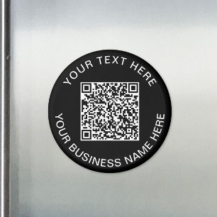 QR Code Promotional Black Magnet