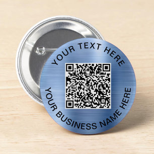 QR Code Promotional Blue Button