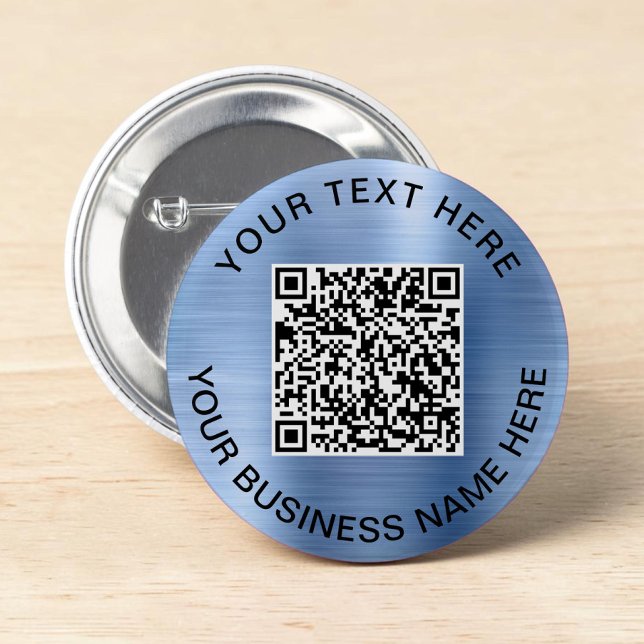 QR Code Promotional Blue Button (QR Code Promotional Blue Button)