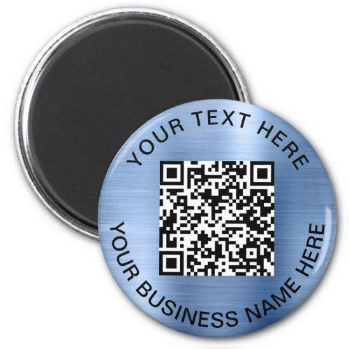 QR Code Promotional Blue Magnet