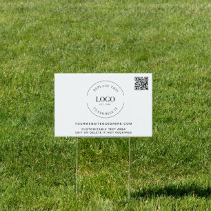 QR code Promotional business Custom Logo Sign
