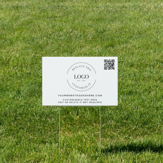 QR code Promotional business Custom Logo   Sign (Insitu)