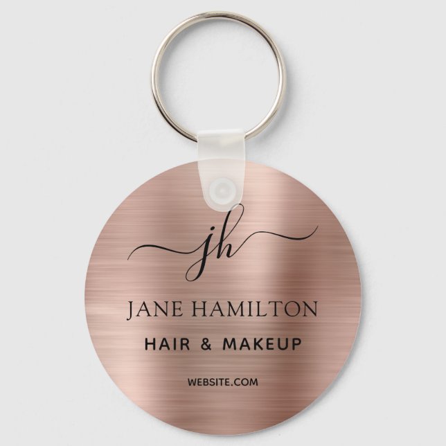 QR Code Promotional Business Name Keychain (Front)