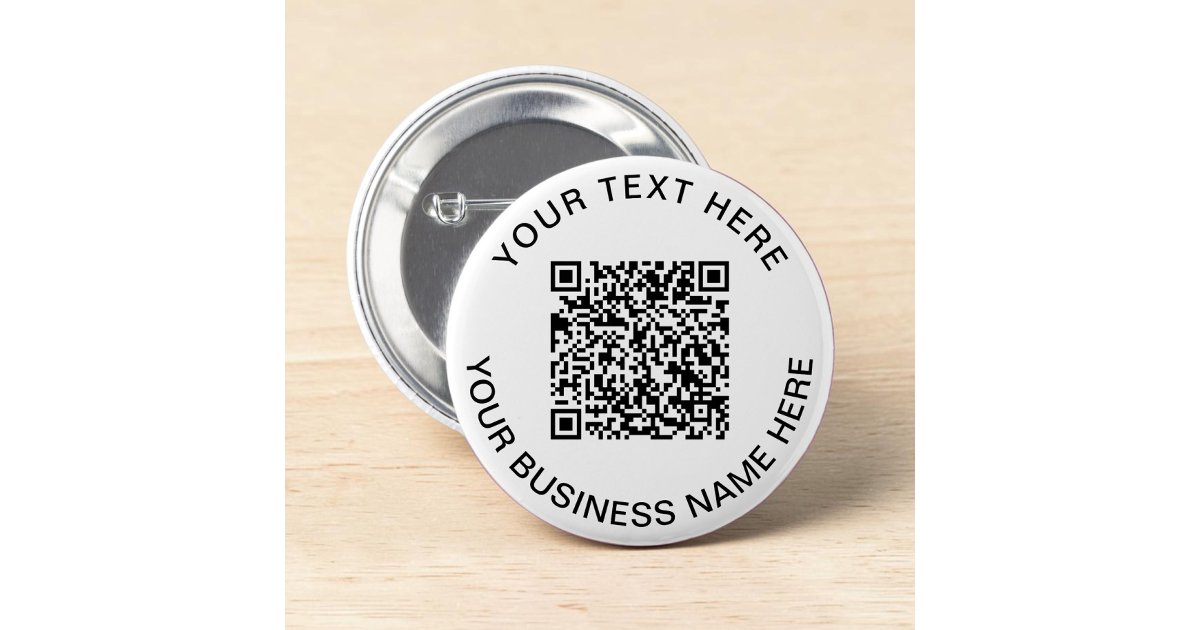 QR Code Promotional Button | Zazzle