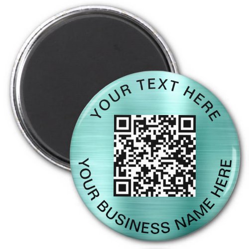 QR Code Promotional Mint Green Magnet