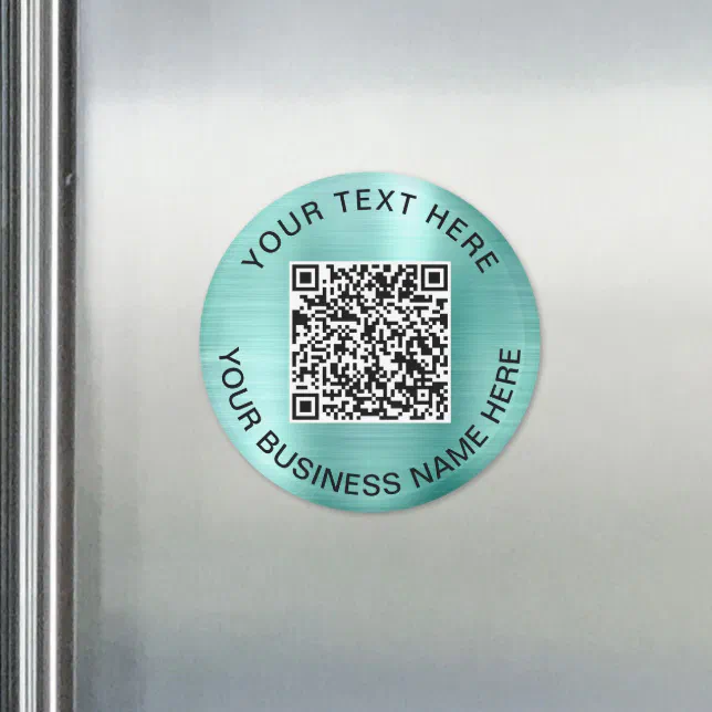 Customizable Magnets Qr Code QR Code Promotional Mint Green Magnet | Zazzle