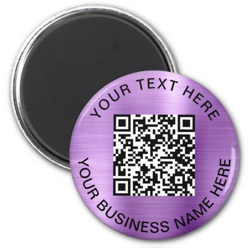 QR Code Promotional Purple Magnet