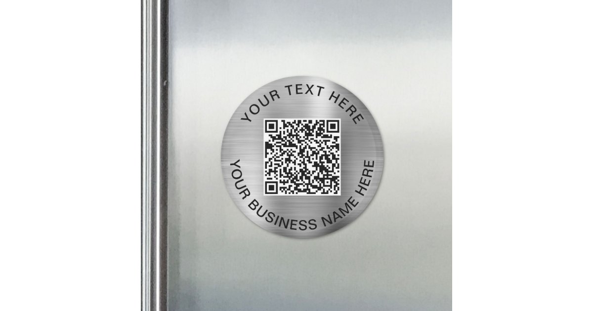 Silver Qr Code QR Code Promotional Silver Magnet | Zazzle