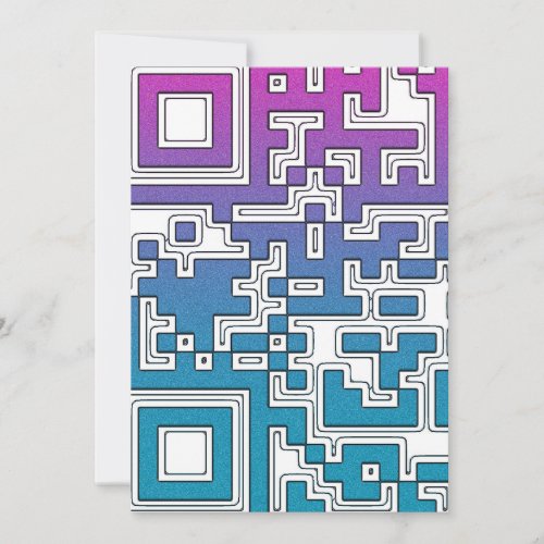 QR Code _ Purple Blue Jigsaw Puzzle Holiday Card