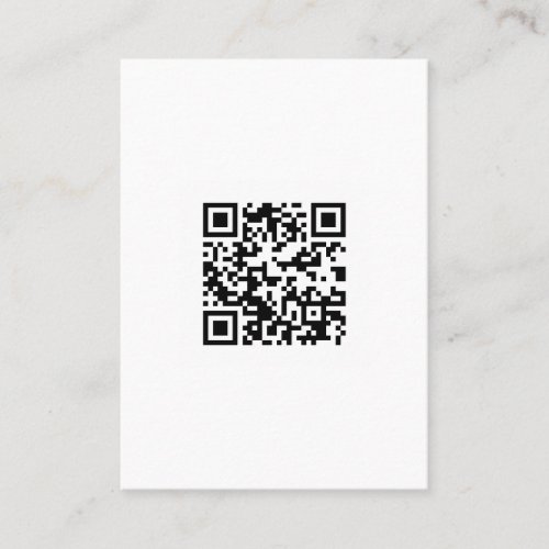 QR Code (Quick Response Code) Black and White Business Card Template