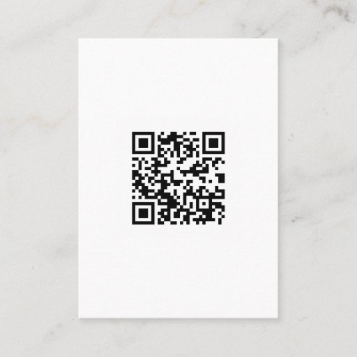 Customizable QR Code (Quick Response Code) Black and White Business Card Template
