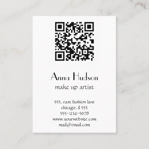 QR Code (Quick Response Code) Black and White Business Cards