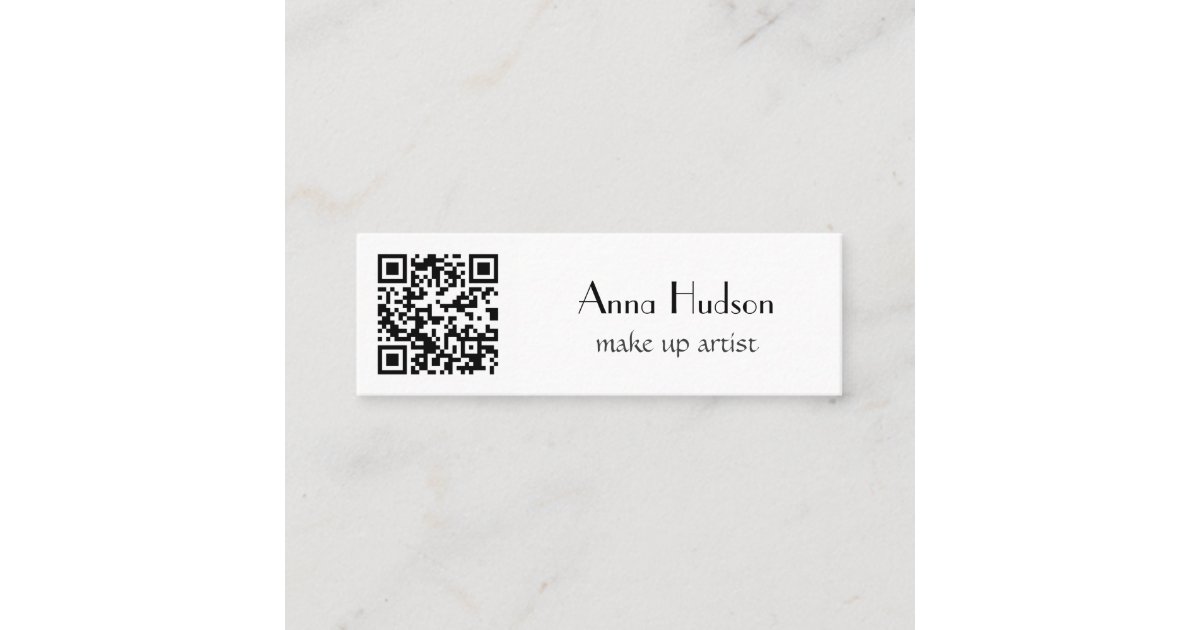 QR Code, Quick Response Code, Black and White Mini Business Card | Zazzle