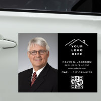 QR Code Real Estate Agent Black Logo Photo