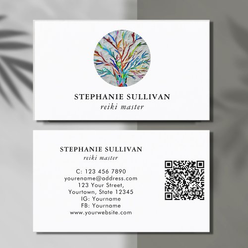 QR Code Reiki Master Business Card