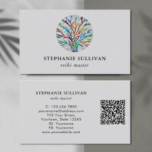 QR Code Reiki Master Business Card