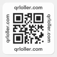 QR code Rick Roll to phone number Square Sticker