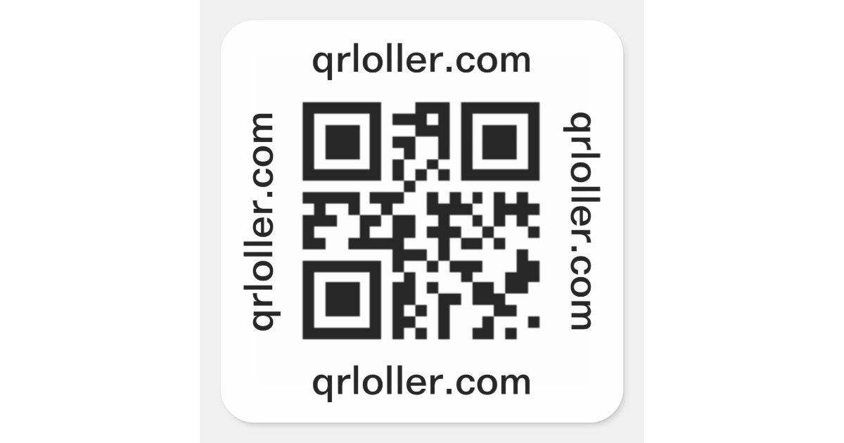 QR code Rick Roll to phone number Square Sticker Zazzle