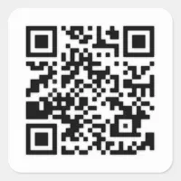 rick roll qr code square sticker