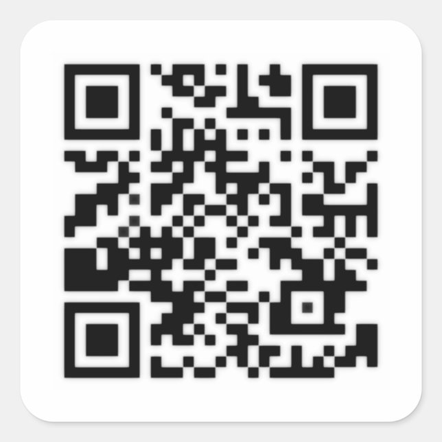 Qr Code RickRoll Gif Square Sticker (Front)