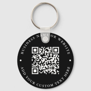 QR Code Round Keychain