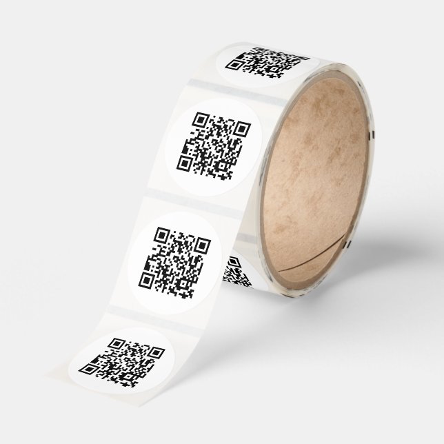 QR code round Sticker (Roll)