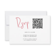 QR code RSVP Cards Red