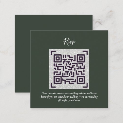 QR CODE RSVP Wedding Details Accommodation Gifts Enclosure Card