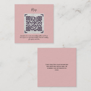 QR CODE RSVP Wedding Details Accommodation Gifts Enclosure Card