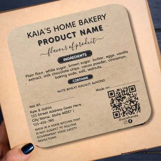 QR Code Rustic Cottage law label