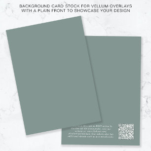 QR Code Sage Green Background For Vellum Overlay Invitation