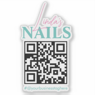 QR Code Salon Nail Business Name Car Decal