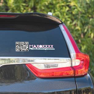 QR Code Salon Nail Business Name Car Decal V