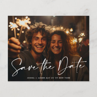 QR code Save The Date - Side Ways Budget Modern Flyer