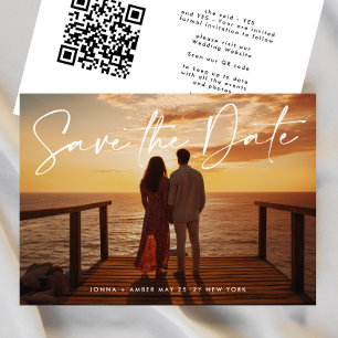 QR code Save The Date - Side Ways is a Modern Invitation