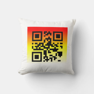 QR Code® Saying: CONGRATULATIONS Throw Pillow