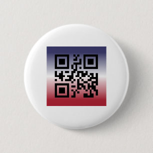 QR Code® Saying: HAPPY 4TH OF JULY Button