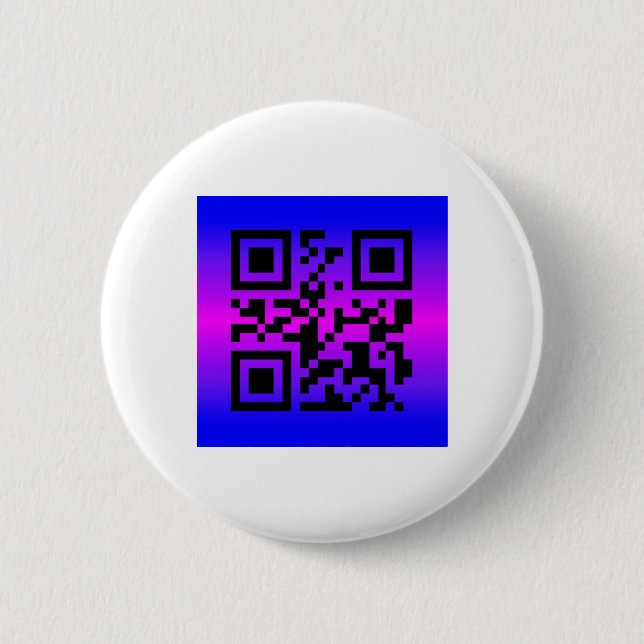 QR Code® Saying: HAPPY BIRTHDAY Button (Front)