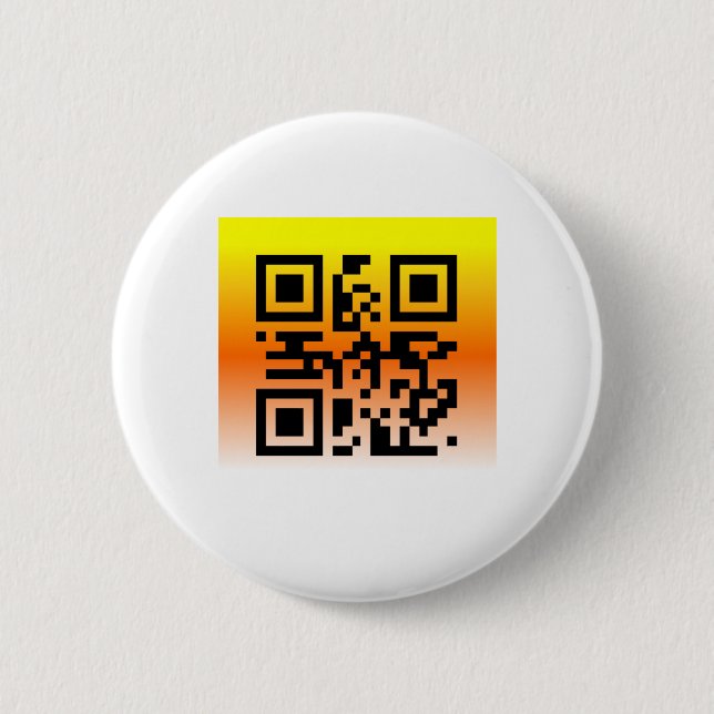 QR Code® Saying: HAPPY HALLOWEEN Button (Front)