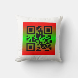QR Code® Saying: HAPPY HOLIDAYS Throw Pillow