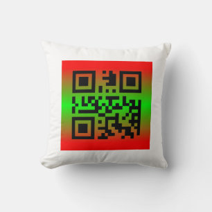QR Code® Saying: HAPPY KWANZAA Throw Pillow