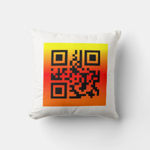 QR Code® Saying: HAPPY THANKSGIVING Throw Pillow