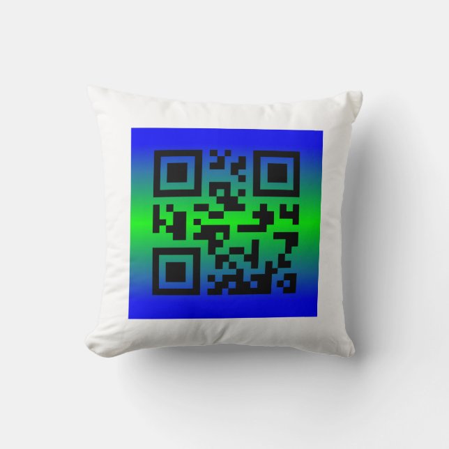 QR Code® Saying: HAVE A GREAT WEEK Throw Pillow (Front)