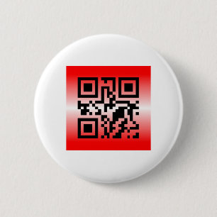 QR Code® Saying: I LOVE YOU Button