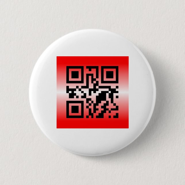 QR Code® Saying: I LOVE YOU Button (Front)