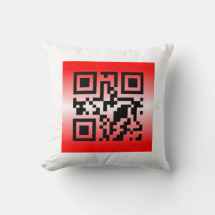 QR Code® Saying: I LOVE YOU Throw Pillow